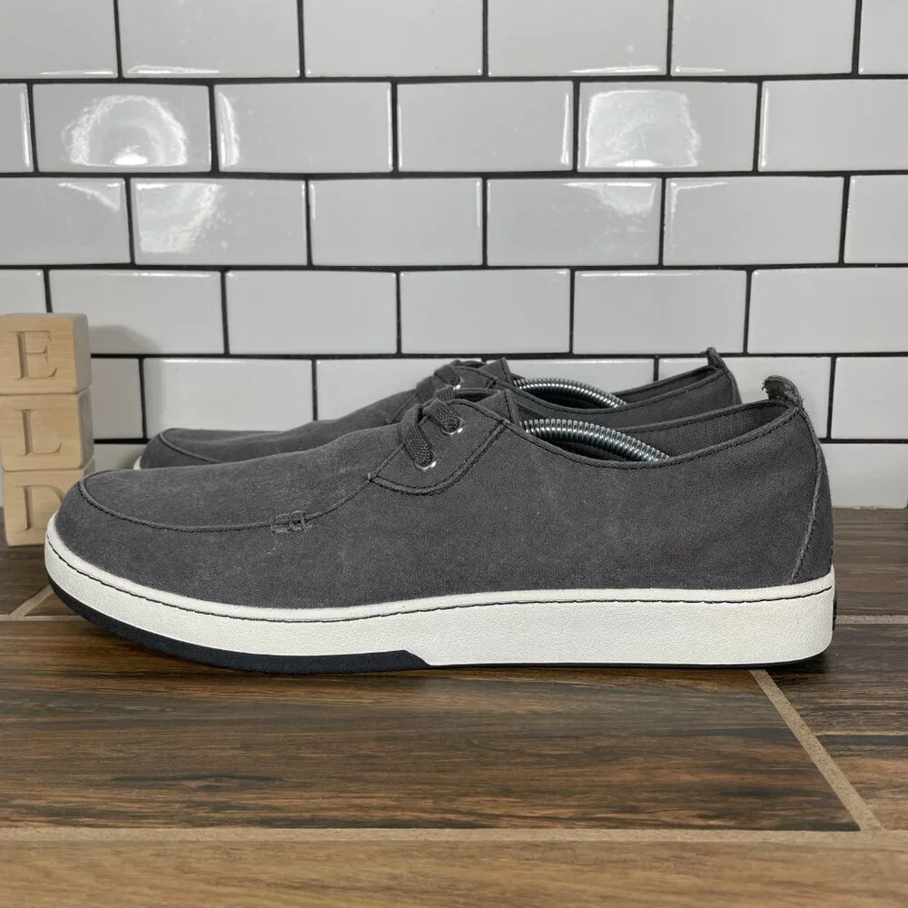 LL Bean Campside 2 Eye Boat Shoes Mens Size 13 Gray Casual Lace Up Low Tops